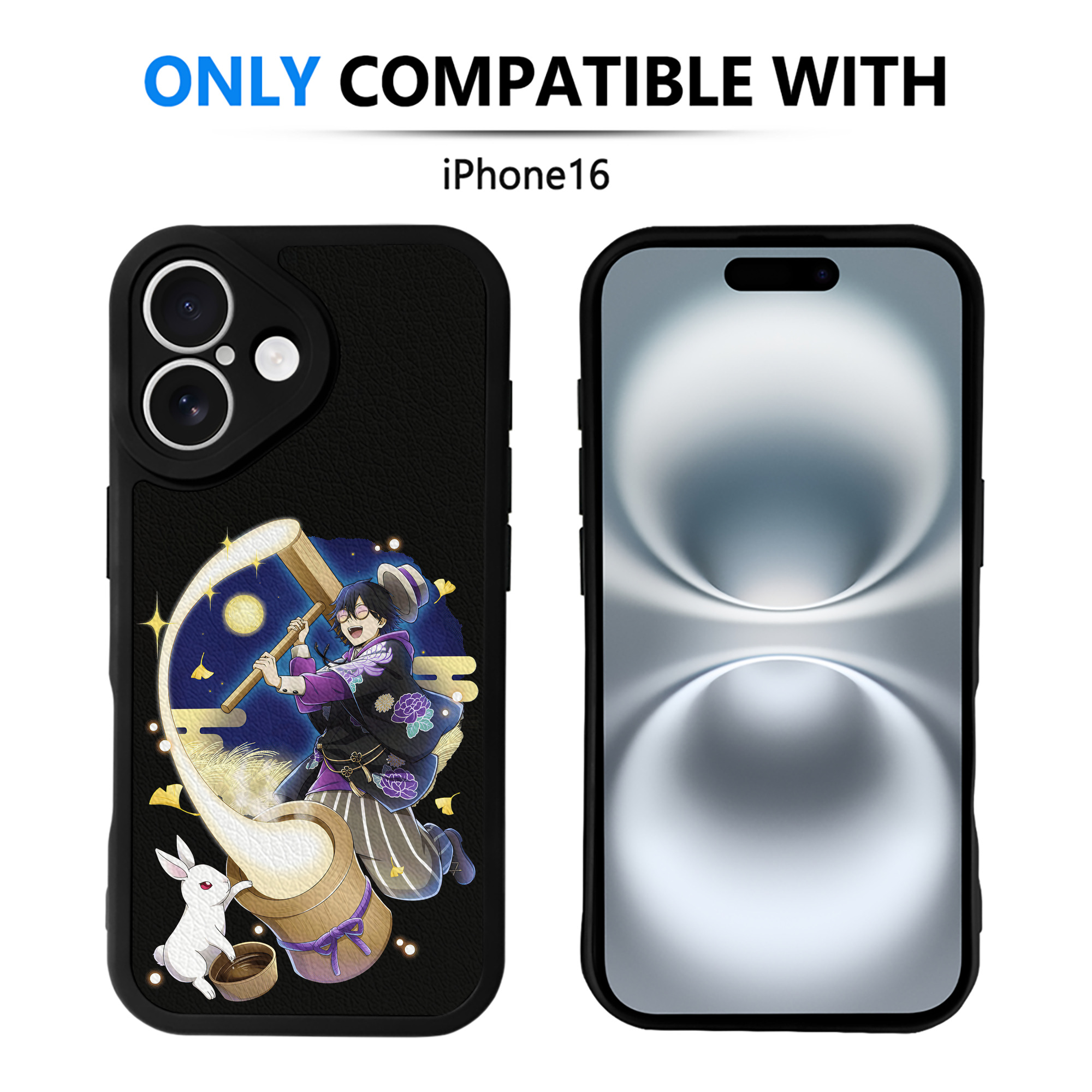 （画像用） 文豪ストレイドッグス Bungo Stray Dogs 【iPhone 16シリーズ対応】シリコンスマホケース（レザー調） 材質：シリコン
